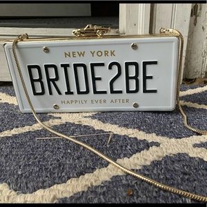 Kate Spade NYC license plate purse, Bride To Be.